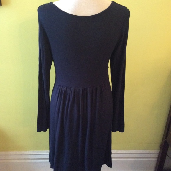 Soprano Navy Blue Faux Wrap Dress size L - Picture 4 of 8